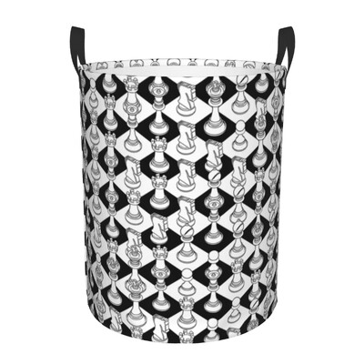 Chess Dimension Hamper Laundry Large Storage Basket Game Lover Chess Piece Kids Nursery Toy Organizer