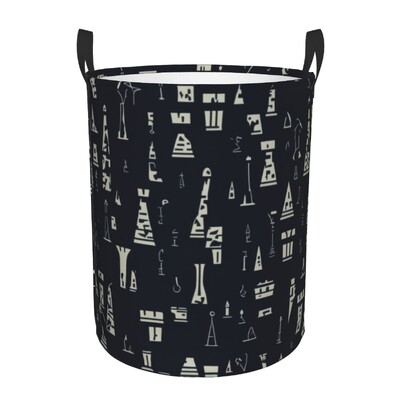 Chess Dimension Hamper Laundry Large Storage Basket Game Lover Chess Piece Kids Nursery Toy Organizer