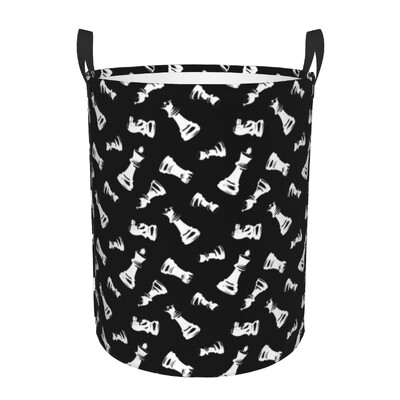 Chess Dimension Hamper Laundry Large Storage Basket Game Lover Chess Piece Kids Nursery Toy Organizer