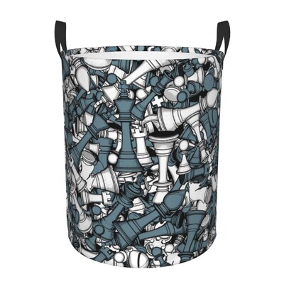 Chess Dimension Hamper Laundry Large Storage Basket Game Lover Chess Piece Kids Nursery Toy Organizer