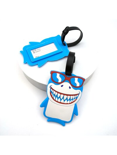 1 DB Geometrikus puha szilikon poggyászcímkék Bőrönd azonosító Címek Név Tartó Poggyászcímke címke Utazási kiegészítők Csomagcímkék