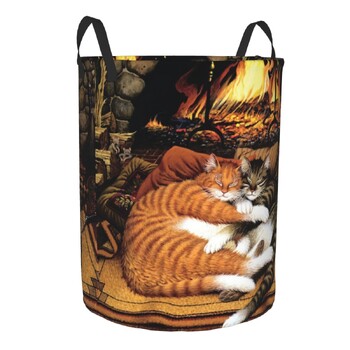 Χαριτωμένο Creative Cat Laundry Hamper Μεγάλο καλάθι αποθήκευσης για κορίτσια, για αγόρια, οργάνωση παιχνιδιών