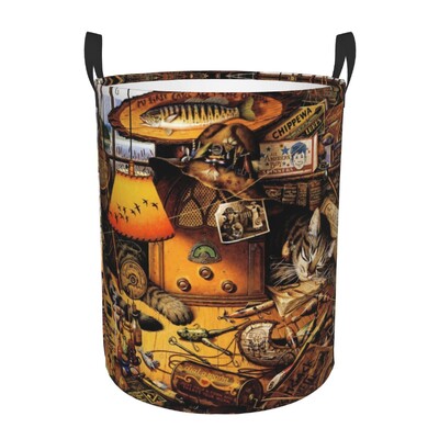 Χαριτωμένο Creative Cat Laundry Hamper Μεγάλο καλάθι αποθήκευσης για κορίτσια, για αγόρια, οργάνωση παιχνιδιών