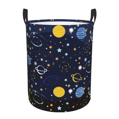 Skladací kôš na bielizeň Galaxy Space Farebný úložný priestor na špinavé oblečenie Hračky Vedro na odkladanie skrine Organizér na oblečenie Kôš