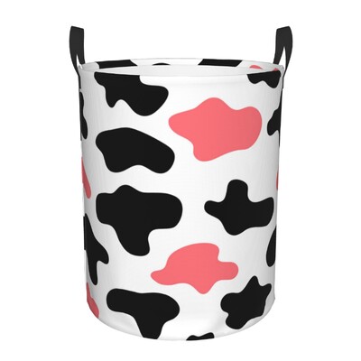 Individualizuotas karvės spausdinimo raštas skalbinių krepšelis sulankstomas kailiukas Gyvūno oda Odiniai žaisliniai drabužiai trukdo laikyti vaikų darželiui