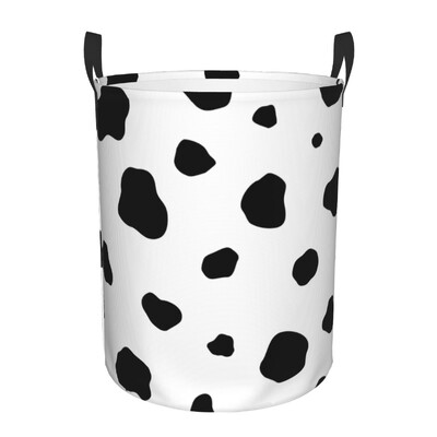 Individualizuotas karvės spausdinimo raštas skalbinių krepšelis sulankstomas kailiukas Gyvūno oda Odiniai žaisliniai drabužiai trukdo laikyti vaikų darželiui