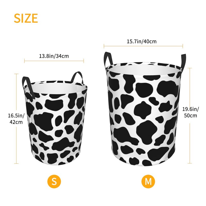 Individualizuotas karvės spausdinimo raštas skalbinių krepšelis sulankstomas kailiukas Gyvūno oda Odiniai žaisliniai drabužiai trukdo laikyti vaikų darželiui
