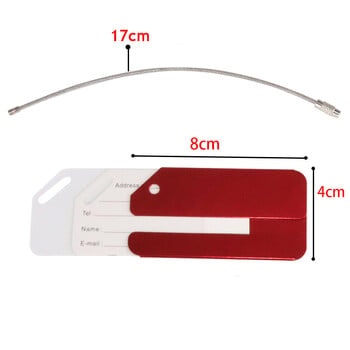 Модни метални етикети за багаж за пътуване Етикети с име на багаж Поставка за етикет с адрес на куфар Етикет за багаж от алуминиева сплав Аксесоари за пътуване