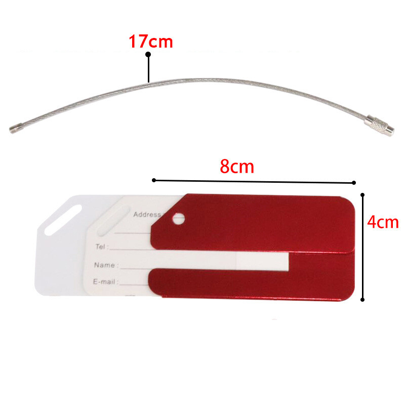 Divat Fém Utazási poggyászcímkék Poggyász névcímkék Bőrönd Cím Címketartó Alumíniumötvözet Csomagcímke Utazási kiegészítők
