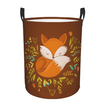 Αναδιπλούμενο καλάθι ρούχων για βρώμικα ρούχα Fox Illustration Storage Hamper Παιδική και Βρεφική Οργάνωση