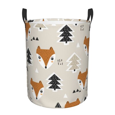 Αναδιπλούμενο καλάθι ρούχων για βρώμικα ρούχα Fox Illustration Storage Hamper Παιδική και Βρεφική Οργάνωση