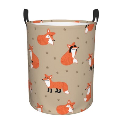 Αναδιπλούμενο καλάθι ρούχων για βρώμικα ρούχα Fox Illustration Storage Hamper Παιδική και Βρεφική Οργάνωση