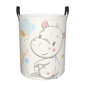 Összehajtható szennyes kosár piszkos ruhákhoz Aranyos víziló tárolása akadályozó gyerekeknek baba otthoni rendszerező