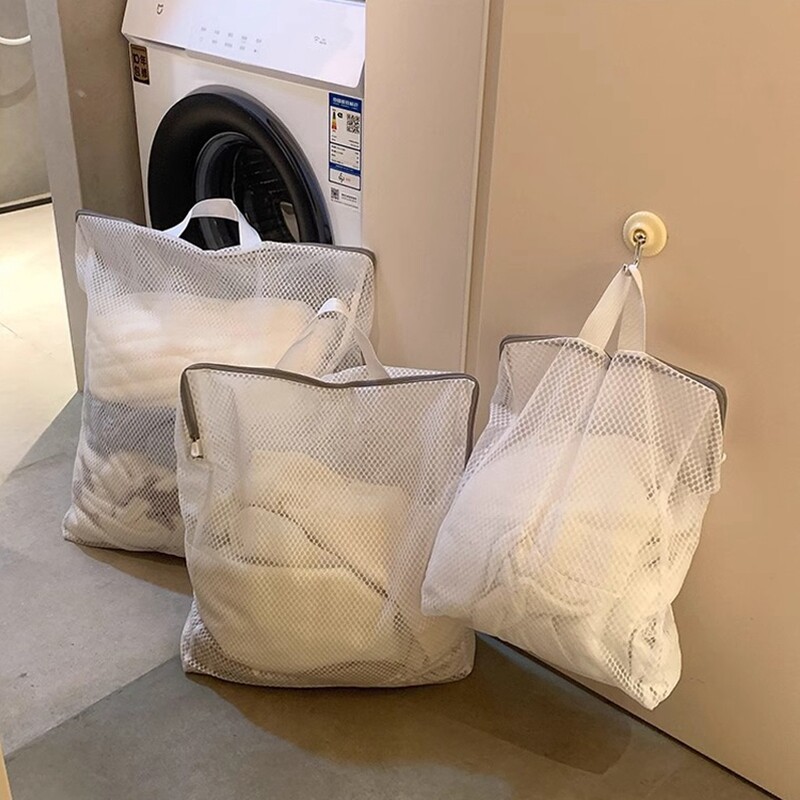 1 tk pesukotid Tõmblukuga pesupesemisvõrk kotid Kokkupandavad kaitseriiete pesuvõrgu kotid riiete hoolduskotid pesumasinale