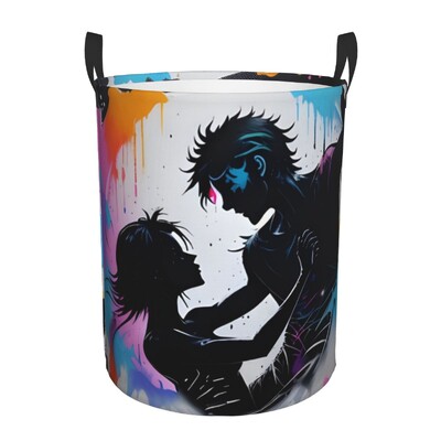 Ballet Art Coș de rufe Pliabil haine de lebădă Coș de jucărie Coș de depozitare pentru creșă de copii