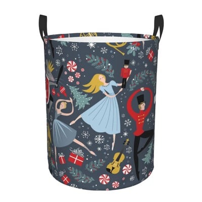 Ballet Art Coș de rufe Pliabil haine de lebădă Coș de jucărie Coș de depozitare pentru creșă de copii