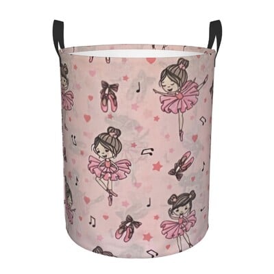 Ballet Art Coș de rufe Pliabil haine de lebădă Coș de jucărie Coș de depozitare pentru creșă de copii