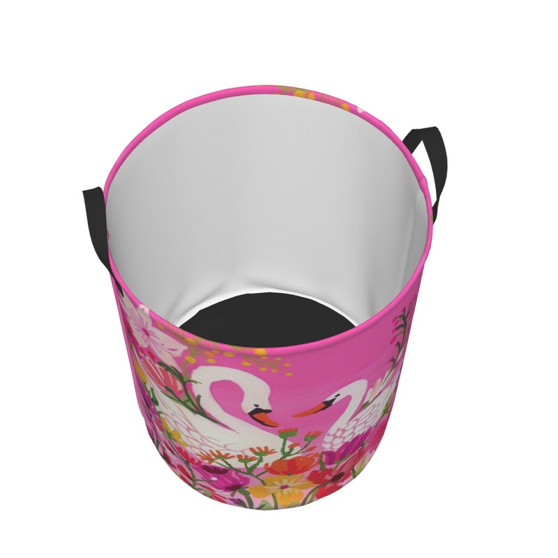 Ballet Art Coș de rufe Pliabil haine de lebădă Coș de jucărie Coș de depozitare pentru creșă de copii