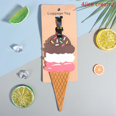 1 KOM Kreativni crtani kovčeg s oznakom za prtljagu Modni stil Silikonska prtljaga Naziv ID adrese Naljepnica za prijenosnu naljepnicu za putne dodatke