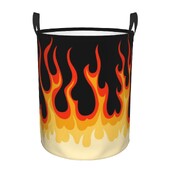 Red Classic Racing Flames Laundry Hamper Μεγάλο καλάθι αποθήκευσης Hot Fire Kids Nursery Toy Organizer