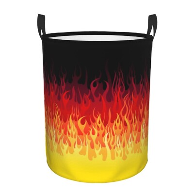 Red Classic Racing Flames Laundry Hamper Μεγάλο καλάθι αποθήκευσης Hot Fire Kids Nursery Toy Organizer