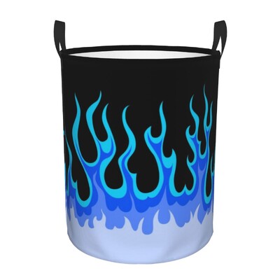 Red Classic Racing Flames Laundry Hamper Μεγάλο καλάθι αποθήκευσης Hot Fire Kids Nursery Toy Organizer