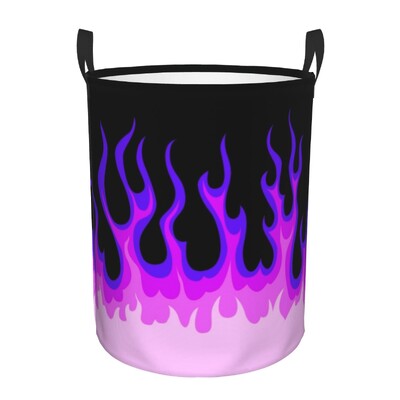Red Classic Racing Flames Laundry Hamper Μεγάλο καλάθι αποθήκευσης Hot Fire Kids Nursery Toy Organizer