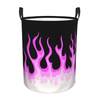 Red Classic Racing Flames Laundry Hamper Μεγάλο καλάθι αποθήκευσης Hot Fire Kids Nursery Toy Organizer