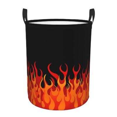 Red Classic Racing Flames Laundry Hamper Μεγάλο καλάθι αποθήκευσης Hot Fire Kids Nursery Toy Organizer