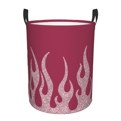 Red Classic Racing Flames Laundry Hamper Μεγάλο καλάθι αποθήκευσης Hot Fire Kids Nursery Toy Organizer