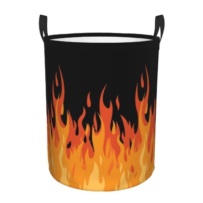 Red Classic Racing Flames Laundry Hamper Μεγάλο καλάθι αποθήκευσης Hot Fire Kids Nursery Toy Organizer