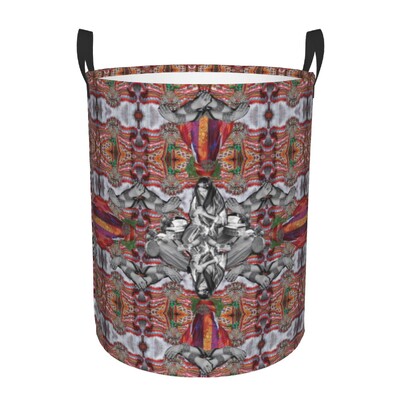 Kabyle Jewelry Tafzimth Amazigh Καλάθι Πλυντηρίου Πτυσσόμενο Ethnic Geometric Baby Hamper for Nursery Toys Organizer Αποθήκευση Κάδοι