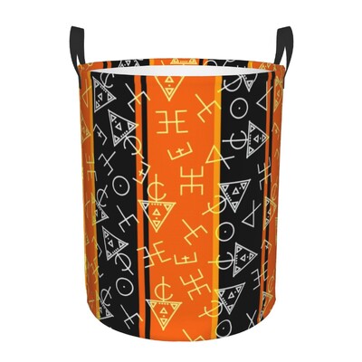 Kabyle Jewelry Tafzimth Amazigh Καλάθι Πλυντηρίου Πτυσσόμενο Ethnic Geometric Baby Hamper for Nursery Toys Organizer Αποθήκευση Κάδοι