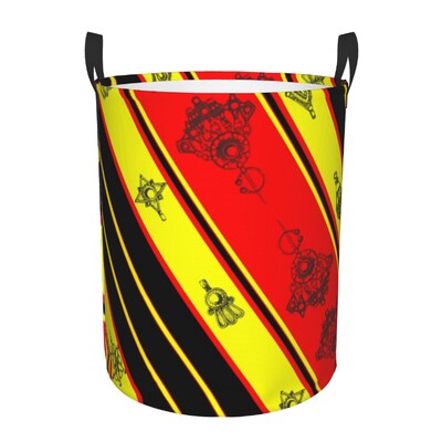 Kabyle Jewelry Tafzimth Amazigh Καλάθι Πλυντηρίου Πτυσσόμενο Ethnic Geometric Baby Hamper for Nursery Toys Organizer Αποθήκευση Κάδοι