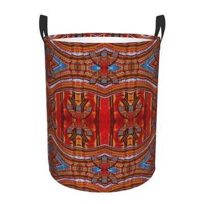 Kabyle Jewelry Tafzimth Amazigh Καλάθι Πλυντηρίου Πτυσσόμενο Ethnic Geometric Baby Hamper for Nursery Toys Organizer Αποθήκευση Κάδοι