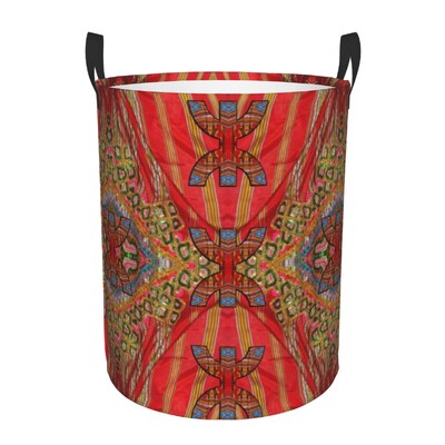 Kabyle Jewelry Tafzimth Amazigh Καλάθι Πλυντηρίου Πτυσσόμενο Ethnic Geometric Baby Hamper for Nursery Toys Organizer Αποθήκευση Κάδοι