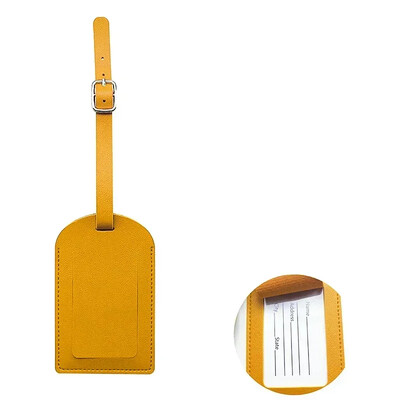 1 db PU bőr repülési poggyászcímkék Utazási kiegészítők Női Férfi Poggyásztábla Név azonosító Cím Tartó Bőrönd címke