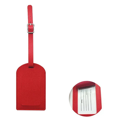1 db PU bőr repülési poggyászcímkék Utazási kiegészítők Női Férfi Poggyásztábla Név azonosító Cím Tartó Bőrönd címke