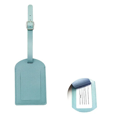 1 db PU bőr repülési poggyászcímkék Utazási kiegészítők Női Férfi Poggyásztábla Név azonosító Cím Tartó Bőrönd címke