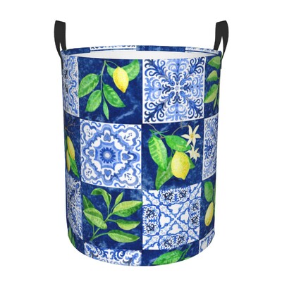 Mediteranske pločice Ljeto Voće Limuni Košara za rublje Sklopiva košara za odjeću Košara za igračke Posuda za odlaganje za dječju sobu