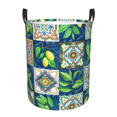 Mediteranske pločice Ljeto Voće Limuni Košara za rublje Sklopiva košara za odjeću Košara za igračke Posuda za odlaganje za dječju sobu