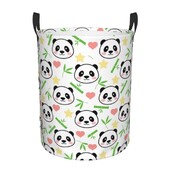 Individualizuoto animacinio filmo „Panda Bear“ skalbinių kliūtis, didelis sandėliavimo krepšelis, vaikų darželio žaislų laikiklis