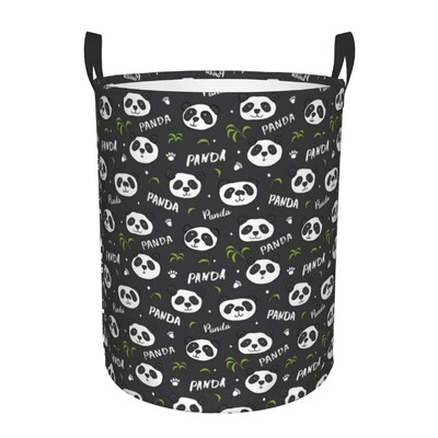 Individualizuoto animacinio filmo „Panda Bear“ skalbinių kliūtis, didelis sandėliavimo krepšelis, vaikų darželio žaislų laikiklis