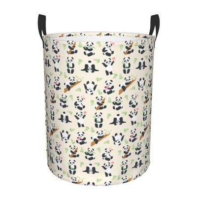 Individualizuoto animacinio filmo „Panda Bear“ skalbinių kliūtis, didelis sandėliavimo krepšelis, vaikų darželio žaislų laikiklis