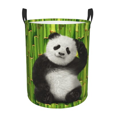 Individualizuoto animacinio filmo „Panda Bear“ skalbinių kliūtis, didelis sandėliavimo krepšelis, vaikų darželio žaislų laikiklis