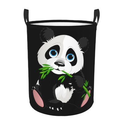 Individualizuoto animacinio filmo „Panda Bear“ skalbinių kliūtis, didelis sandėliavimo krepšelis, vaikų darželio žaislų laikiklis