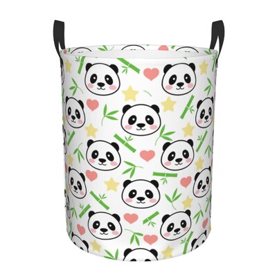 Individualizuoto animacinio filmo „Panda Bear“ skalbinių kliūtis, didelis sandėliavimo krepšelis, vaikų darželio žaislų laikiklis