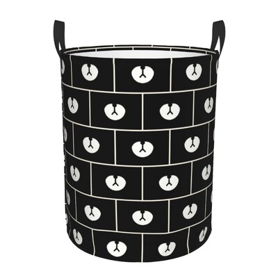 Individualizuoto animacinio filmo „Panda Bear“ skalbinių kliūtis, didelis sandėliavimo krepšelis, vaikų darželio žaislų laikiklis