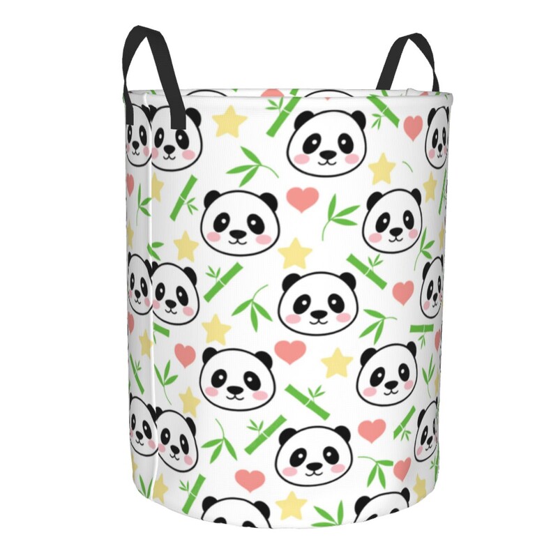 Individualizuoto animacinio filmo „Panda Bear“ skalbinių kliūtis, didelis sandėliavimo krepšelis, vaikų darželio žaislų laikiklis