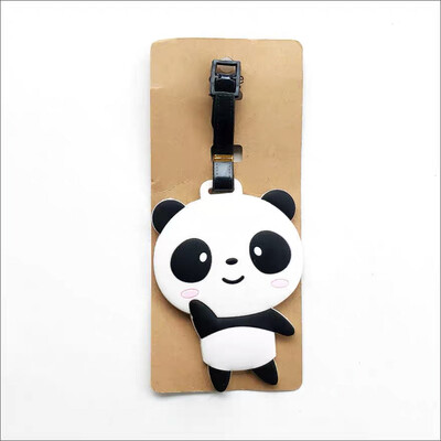 Panda Cartoon Bording Pass Kofer Cartoon Oznake za prtljagu Dizajn ID Identifikator Oznaka Oznaka Držač adrese Putni pribor